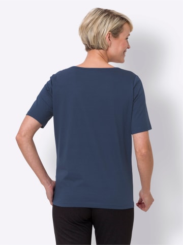 Sieh an! Kurzarmshirt in dunkelblau-türkis