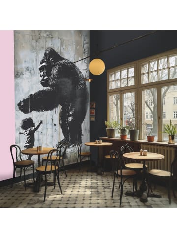 A.S. Création Wandbild Urban Encounter in Graffiti-Grau