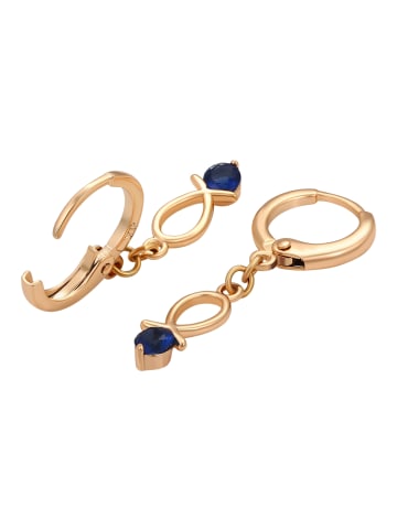 faina Women Drop Earrings in Rose Gold Navy