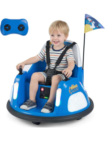 COSTWAY 12V Autoscooter Kinder 2 in 1 Elektro ab 18 Monaten in Blau