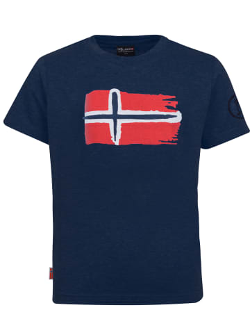 Trollkids  T-Shirt "Oslo" in Marineblau / Orange