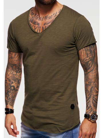 behype T-Shirt - MSVALENCIA in Khaki