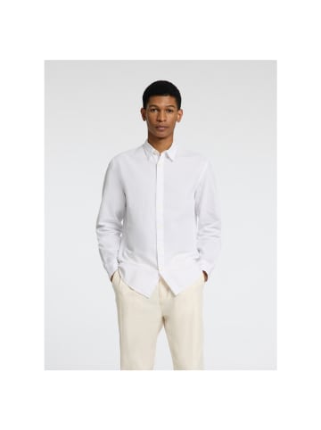 Selected Langarmhemd in white