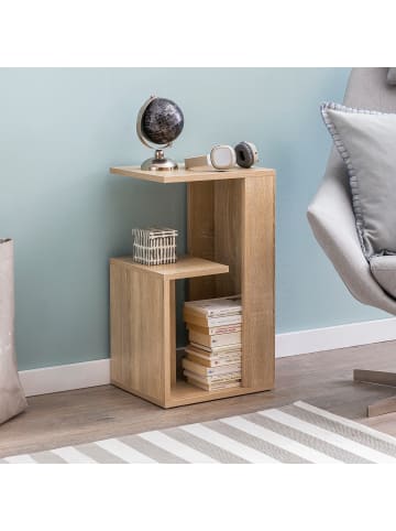 KADIMA DESIGN Wohnzimmertisch Kompakt | 3-Etagen, Storage, Melamin in Beige