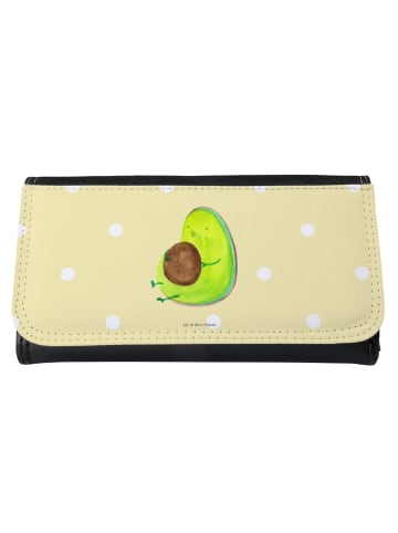 Mr. & Mrs. Panda Damen Portemonnaie Avocado Pfeifen ohne Spruch in Gelb Pastell
