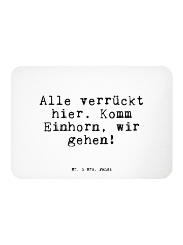 Mr. & Mrs. Panda magnet Alle verrückt hier. Komm... mit Spruch in Weiß