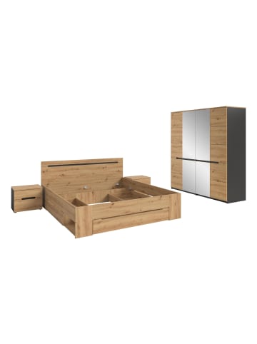 ebuy24 Schlafzimmer-Set Canu (4-teilig) Eiche 1 x 1 cm
