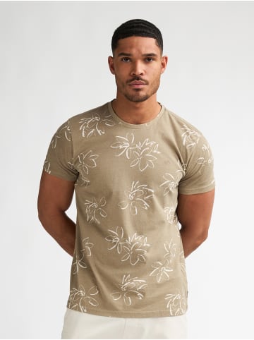 Petrol Industries T-Shirt mit Allover-Print Grafito in Braun