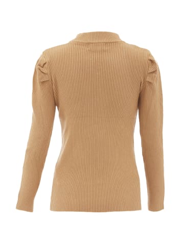 caneva Damen Strickpullover in Dunkelbeige