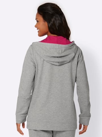 WITT WEIDEN Sweatjacke in grau-pink