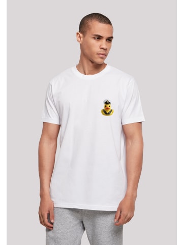 F4NT4STIC T-Shirt Rubber Duck Captain TEE UNISEX in weiß