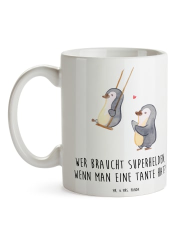 Mr. & Mrs. Panda Kaffeebecher Lieblings-Tante mit Spruch in Weiß