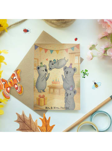 Mr. & Mrs. Panda Grußkarte Koalas Geburtstag Design ohne Spruch in Weiß