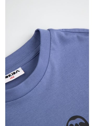 MOKIDA Baumwoll-t-shirt mit kurzen Ärmeln in blau