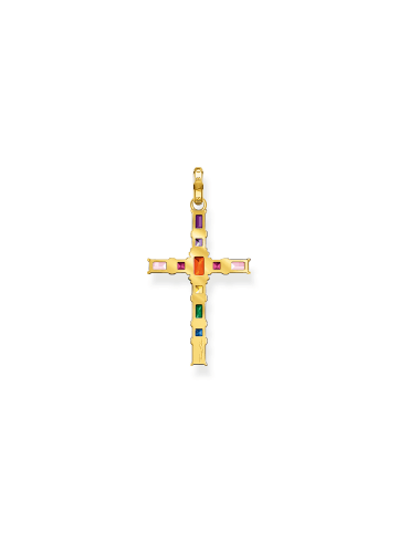 Thomas Sabo Anhänger Kreuz Gold in gold, bunt