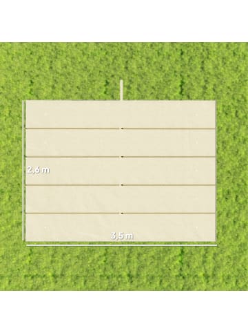 Outsunny Ersatzdach 250L x 255B x 6H cm Cremeweiß