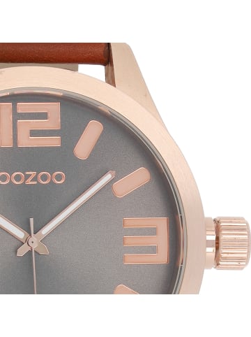 Oozoo Analog-Armbanduhr Oozoo Timepieces braun extra groß (ca. 51mm)
