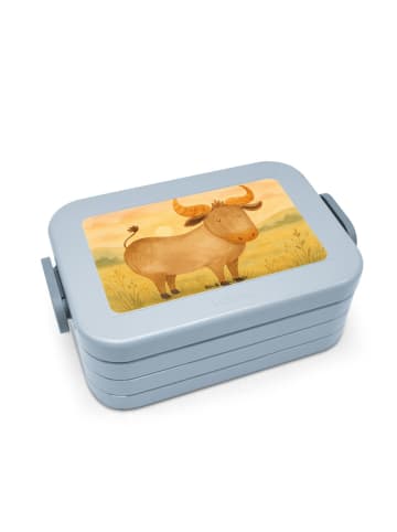 Mr. & Mrs. Panda Snackbox Sternzeichen Stier Design ohne Spruch in Blau Pastell