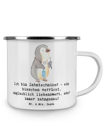 Mr. & Mrs. Panda Blechtasse Zahntechniker Spaß mit Spruch in Weiß