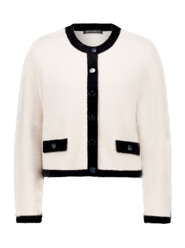 Betty Barclay Grobstrickjacke mit Knopfleiste in Patch Beige/Black