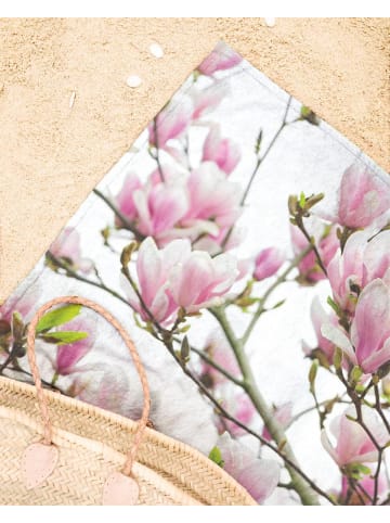 Juniqe Strandtuch "Magnolia Pink 1" in Braun & Rosa