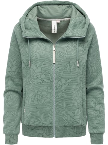 ragwear Sweatjacke Fllawia Print in Dusty Green