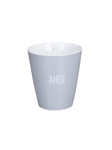 Krasilnikoff Becher Happy Mug AHOI in grau