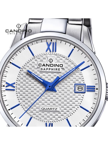 Candino Analog-Armbanduhr Candino Classic silber groß (ca. 40mm)