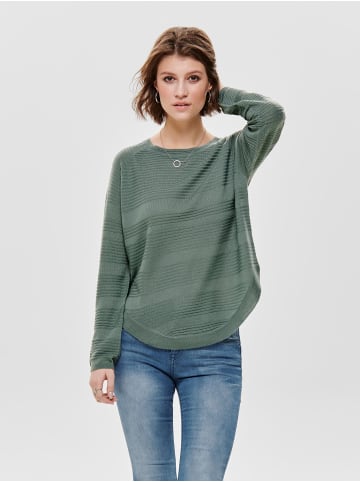 ONLY Dünner Strick Pullover Langarm Stretch Sweater Basic ONLCAVIAR in Grün