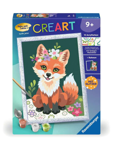 Ravensburger Malprodukte CreArt, Malen nach Zahlen Kinder - Blumiger Fuchs Malen nach Zahlen Kinder Ab 9 Jahre in bunt
