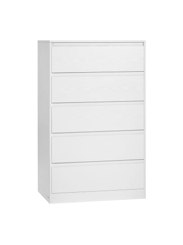 VASAGLE 5er-Set: Kommode Kailyn in Schneeweiß - (B)40.4 x (H)97.4 x (T)60.2 cm