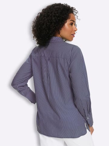 Sieh an! Longbluse in marine-ecru-gestreift
