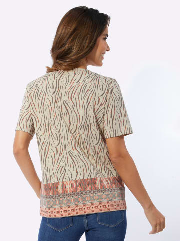 Sieh an! Print-Shirt in sand-schwarz-bedruckt