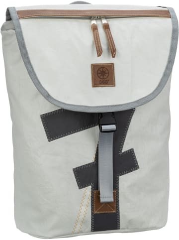 360 grad Rucksack / Backpack Landgang Mini in Weiß/Grau mit grauer Zahl