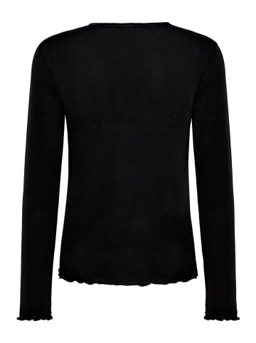 CARTOON Langarm-Shirt mit Kragen in Schwarz