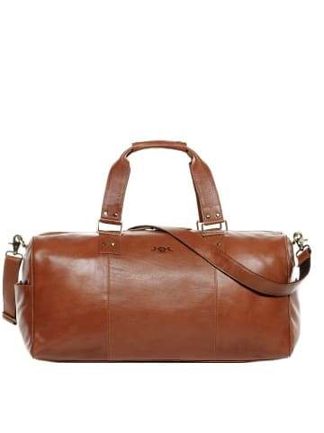 SID & VAIN Leder-Reisetasche echt Leder Weekender groß | 13 Zoll hell-crunchy-tan in braun
