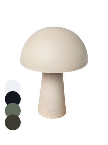 Coen Bakker LED Pilz Tischlampe dimmbar Touch Farbwechsler IP44 Innen Außen 15x21cm in Sand