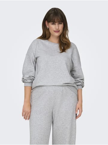 ONLY Carmakoma Sweatshirt in Light Grey Melange