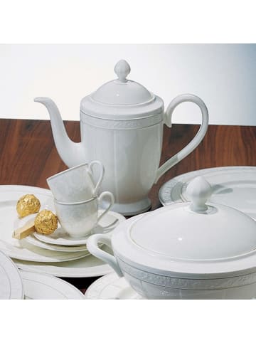 Villeroy & Boch Espressotasse mit Untertasse Gray Pearl 70 ml weiß in weiß