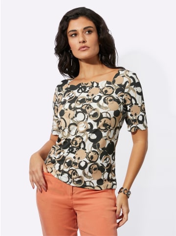 creation L Druck-Shirt in ecru-schwarz-bedruckt