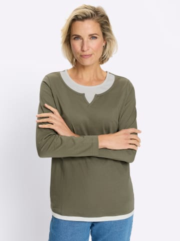 Sieh an! 2-in-1-Shirt in oliv