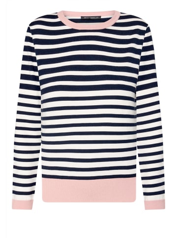 Betty Barclay Feinstrickpullover mit Rundhalsausschnitt in Patch Dark Blue/Rosé