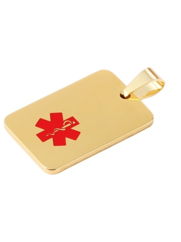 Adeliás Unisex Anhänger – Anhänger aus Edelstahl in rot