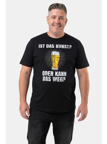 Men Plus Kurzarm T-Shirt in schwarz