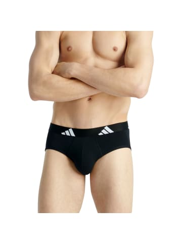 adidas 3er Pack Brief Active Flex Cotton in Schwarz