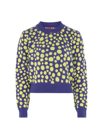 myMo ROCKS Damen Pullover in MARINE LIMETTE GELB