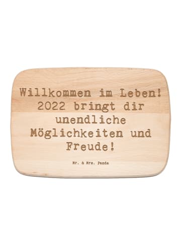 Mr. & Mrs. Panda Schneidebrett Spruch 2022 Geburtstag Freude mit... in Transparent