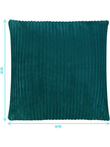 Aspero Aspero 2 x Couchkissen 60x60 cm mit Füllung in Petrol