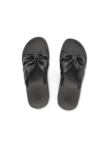 Flip Flop Sandale "wedge*bow" in black