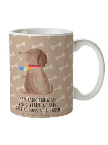 Mr. & Mrs. Panda Tasse Hund Blume mit Spruch in Hundeglück